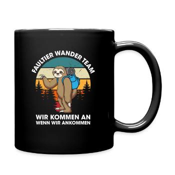 Faultier Wanderteam Faultier Wander Team - Tasse einfarbig - Schwarz - Rechts