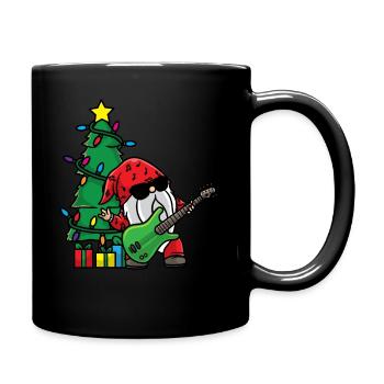 Guitare Gnome Christmas Tree Noël Guitariste - Mug uni - noir - Droite
