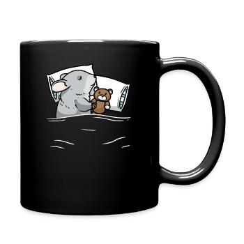 Chinchilla Chemise de sommeil Pyjama Chinchilla - Mug uni - noir - Droite