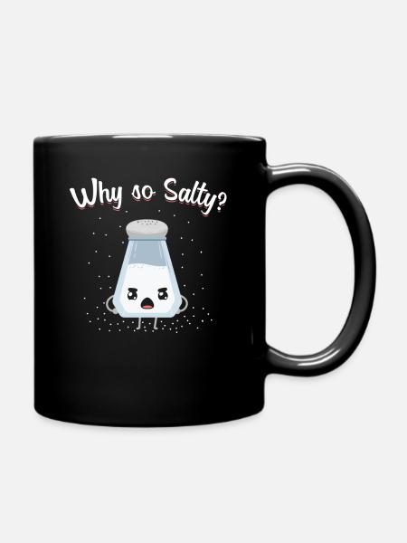 Salty pun - Full Colour Mug - black