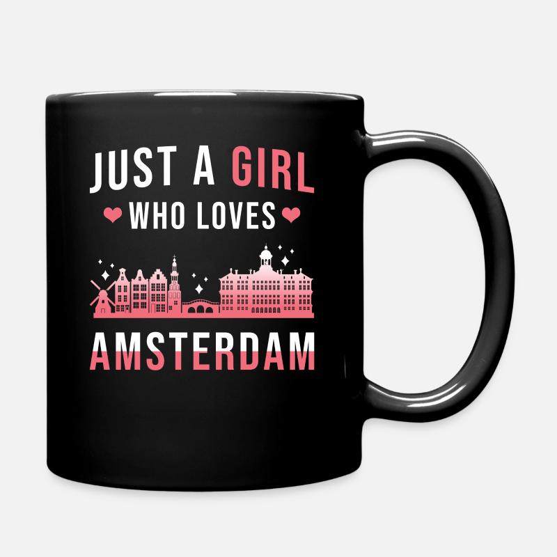 Amsterdam - Full Colour Mug - black
