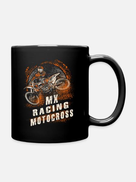 Motocross Mx Motocrossfahrer Geschenk - Tasse einfarbig - Schwarz