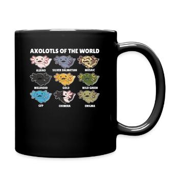 Axolotls aus der Welt süße Tiere Axolotl Arten - Tasse einfarbig - Schwarz - Rechts