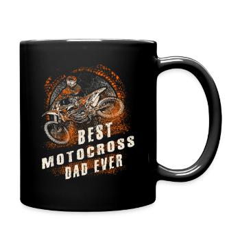 Best Motocross Dad ever Gift - Full Colour Mug - black - Right
