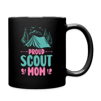 Fière Scout Maman Camping Aventure En Plein Air - Mug uni - noir - Droite