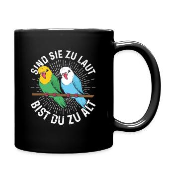 Wellensittich Nymphensittich Sittich - Tasse einfarbig - Schwarz - Rechts