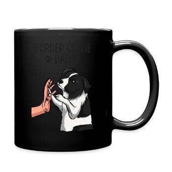 Border Collie Dad Dogs Papa Owner - Full Colour Mug - black - Right