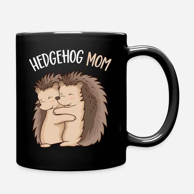 Igel Mama Haustier Frauen - Tasse einfarbig - Schwarz