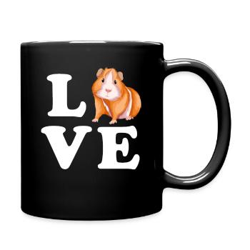 Guinea Pig Love Love Guinea Pig - Full Colour Mug - black - Right