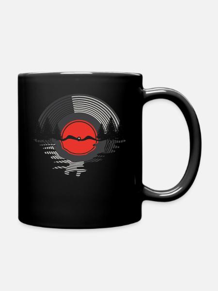 Vinyl Record Sunset Classic Music Player - Tasse einfarbig - Schwarz