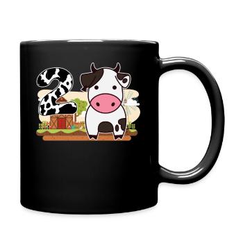 2ème Bday Cow 2ème anniversaire - Mug uni - noir - Droite