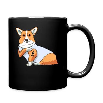 J’aime papa Tatouage Corgi Chien Fête des pères - Mug uni - noir - Droite