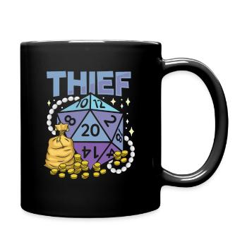 Fantasy Rollenspiel RPG Shirt für Dieb RPG Gamer - Tasse einfarbig - Schwarz - Rechts