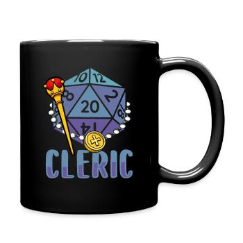 Fantasy Rollenspiel RPG Shirt für Cleric RPG Gamer - Tasse einfarbig - Schwarz - Rechts
