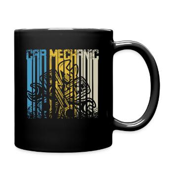 Mécanicien de voiture rétro vintage - Mug uni - noir - Droite