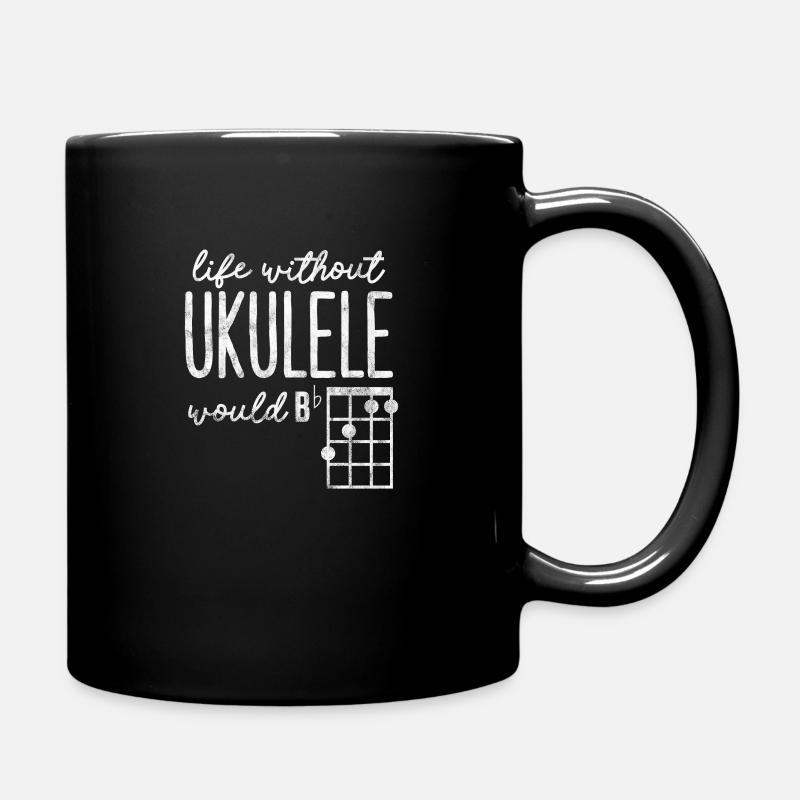 Ukulele - Full Colour Mug - black