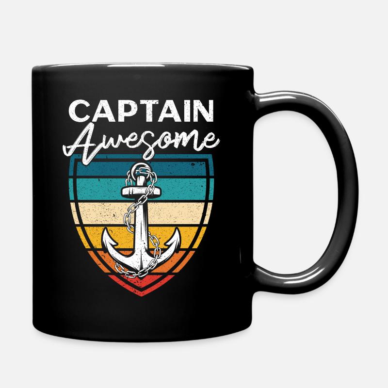 Capitaine Awesome Sailor Chief Mate Shipmaster - Mug uni - noir