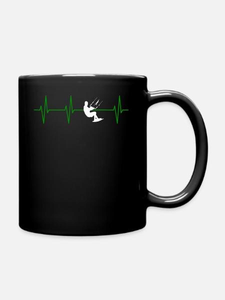 Cadeau de kitesurf pour votre maman et votre papa - Mug uni - noir