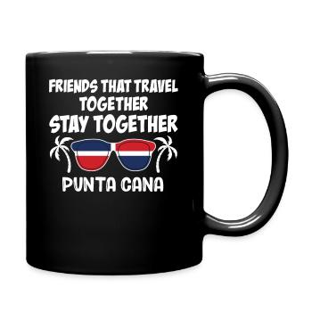 Freunde, die zusammen reisen Punta Cana Mädchen - Tasse einfarbig - Schwarz - Rechts