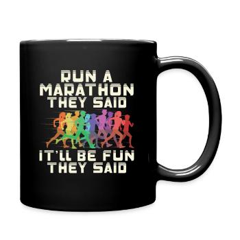 Marathon Marathon Marathon Runner Gift - Full Colour Mug - black - Right