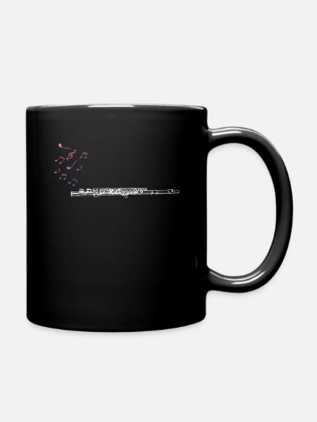 Flûte Cadeau Partition de Musique - Mug uni - noir