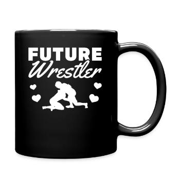 Baby Future Wrestler Wrestling Kampfsport Ringen - Tasse einfarbig - Schwarz - Rechts