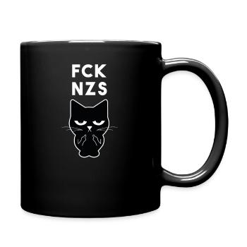 fck nzs chat majeur - Mug uni - noir - Droite