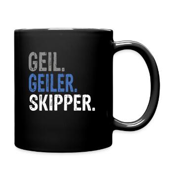 Geil Geiler Skipper - Tasse einfarbig - Schwarz - Rechts