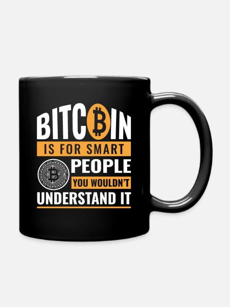 Bitcoin Blockchain hodl crypto cryptocurrency - Full Colour Mug - black