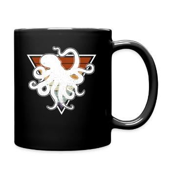 Oktopus Kraken Tintenfisch Tentakel - Tasse einfarbig - Schwarz - Rechts