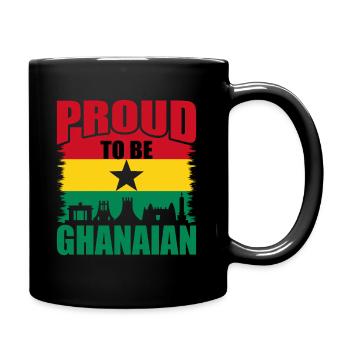 Ghana - Tasse einfarbig - Schwarz - Rechts