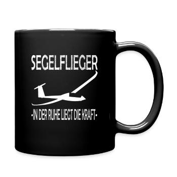 Segelflieger und Segelfliegen - Tasse einfarbig - Schwarz - Rechts
