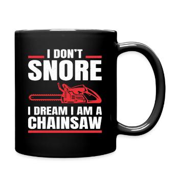 Tronçonneuse Bûcherons Le bois fait la forêt des abatteurs d’arbres - Mug uni - noir - Droite