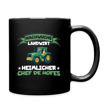 Traktor Junge Nachwuchs Landwirt Bauernhof - Tasse einfarbig - Schwarz - Rechts