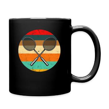 Rétro Badminton Badminton Joueur Cadeau - Mug uni - noir - Droite