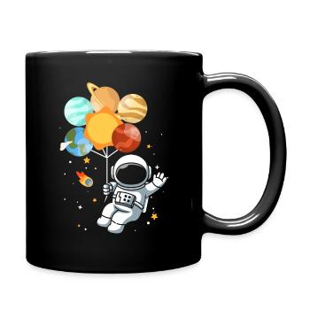 Astronomy Solar System Planet Astronaut - Full Colour Mug - black - Right