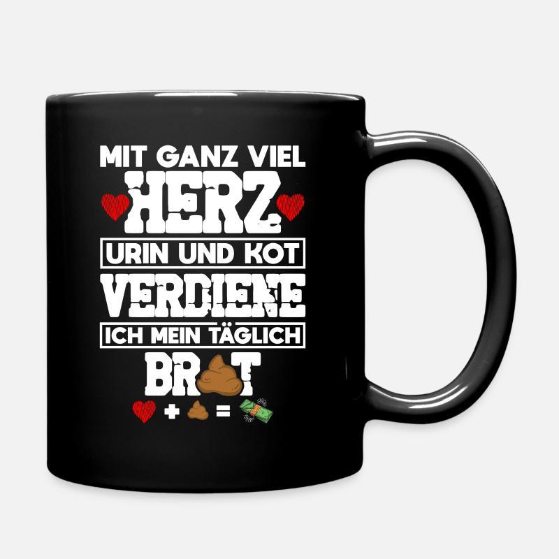 Krankenhaus Arzthelferin Krankenschwester - Tasse einfarbig - Schwarz