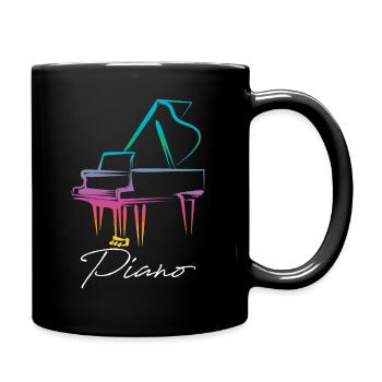 Piano Piano Pianiste Cadeau - Mug uni - noir - Droite