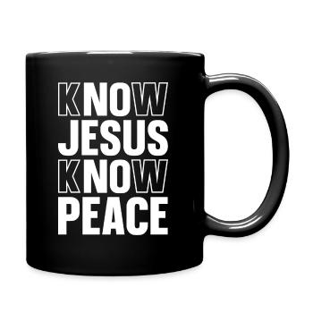Christen Jesus Gott Religion Liebe Kreuz Geschenk - Tasse einfarbig - Schwarz - Rechts