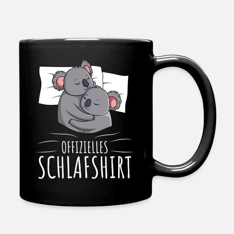 Offizielles Schlafshirt Koala Koalabär - Tasse einfarbig - Schwarz
