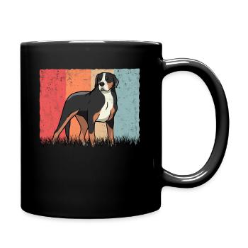Grand chien de montagne suisse rétro - Mug uni - noir - Droite