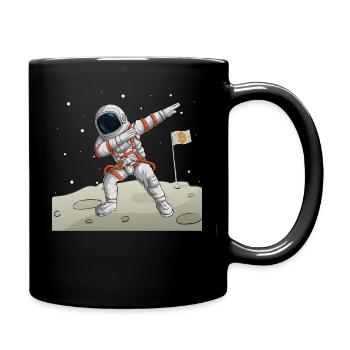 Bitcoin sur la lune Astronaute Bitcoin - Mug uni - noir - Droite