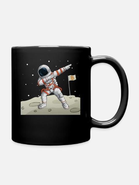 Bitcoin to the moon | Bitcoin Astronaut - Tasse einfarbig - Schwarz