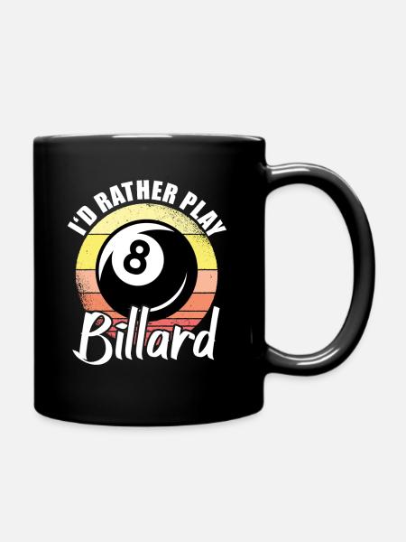 Billard 8-Ball - Tasse einfarbig - Schwarz
