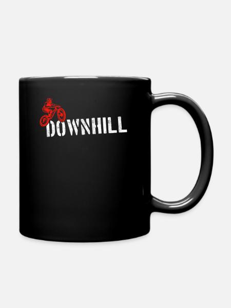 Mountainbike Downhill - Tasse einfarbig - Schwarz