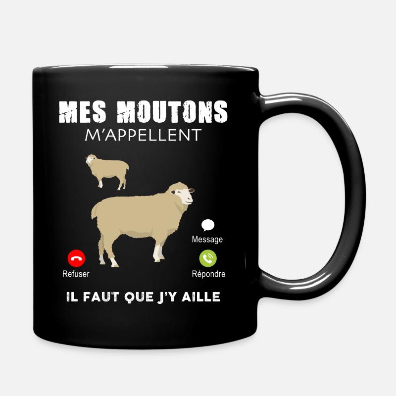 Mes moutons mon troupeau mon métier - Mug uni - noir