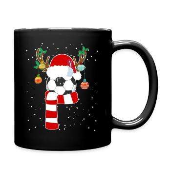 LUSTIGES WEIHNACHTSHEMD FUNNY CHRISTMAS FUSSBALL - Tasse einfarbig - Schwarz - Rechts