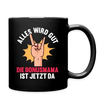 Coole Stiefmutter Muttertag Bonusmama - Tasse einfarbig - Schwarz - Rechts