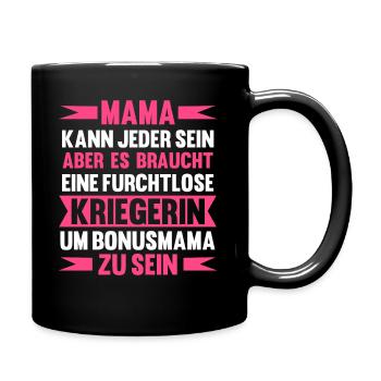 Bonusmama Stiefmama Stiefmutter - Tasse einfarbig - Schwarz - Rechts