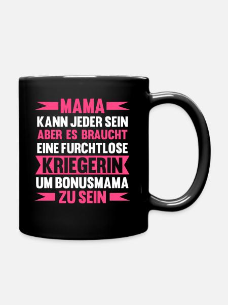 Bonusmama Stiefmama Stiefmutter - Tasse einfarbig - Schwarz
